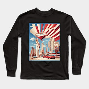 Las Vegas United States of America Tourism Vintage Poster Long Sleeve T-Shirt